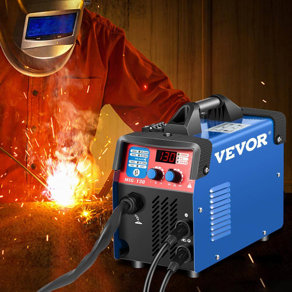 VEVOR 3 in 1 MMAMIGLIFT TIG Combo Welder 130 Amp 110-Volt IP21S Welding Machine with IGBT Inverter Free Welding Wires Gun MIGHJ130SZHJM0001V1