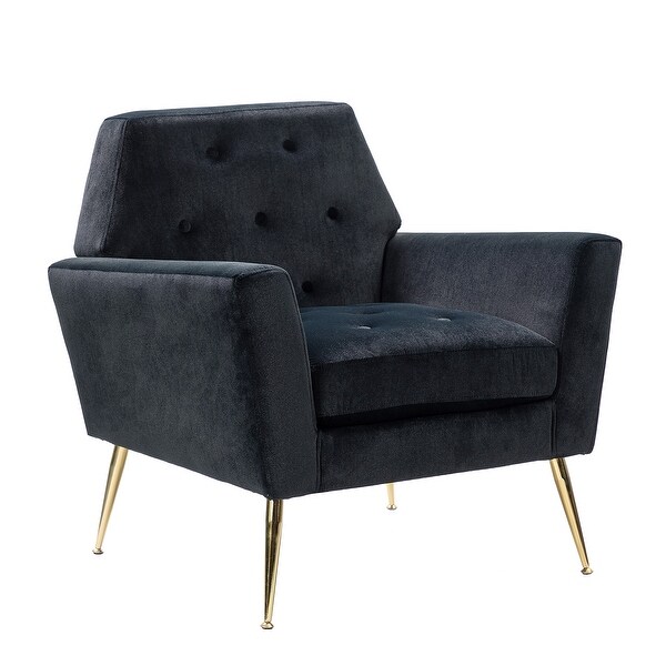 Lilia Contemporary Upholstered Armchair with Tufted Back by HULALA HOME