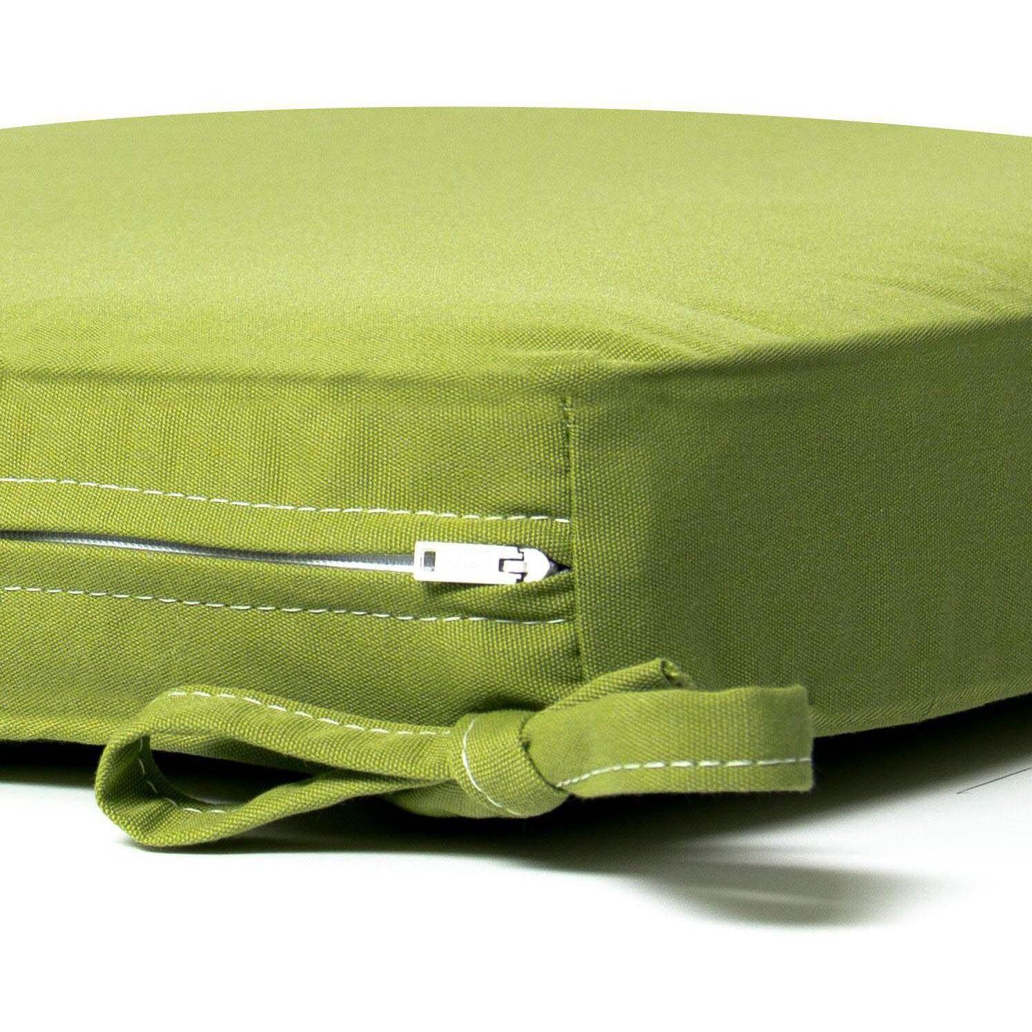 Sunbrella Canvas Ginkgo Small Outdoor Replacement Seat Cushion W/ Knife Edge By Signature