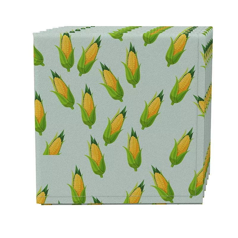 Napkin Set of 4， 100% Cotton， 20x20， It's Corn