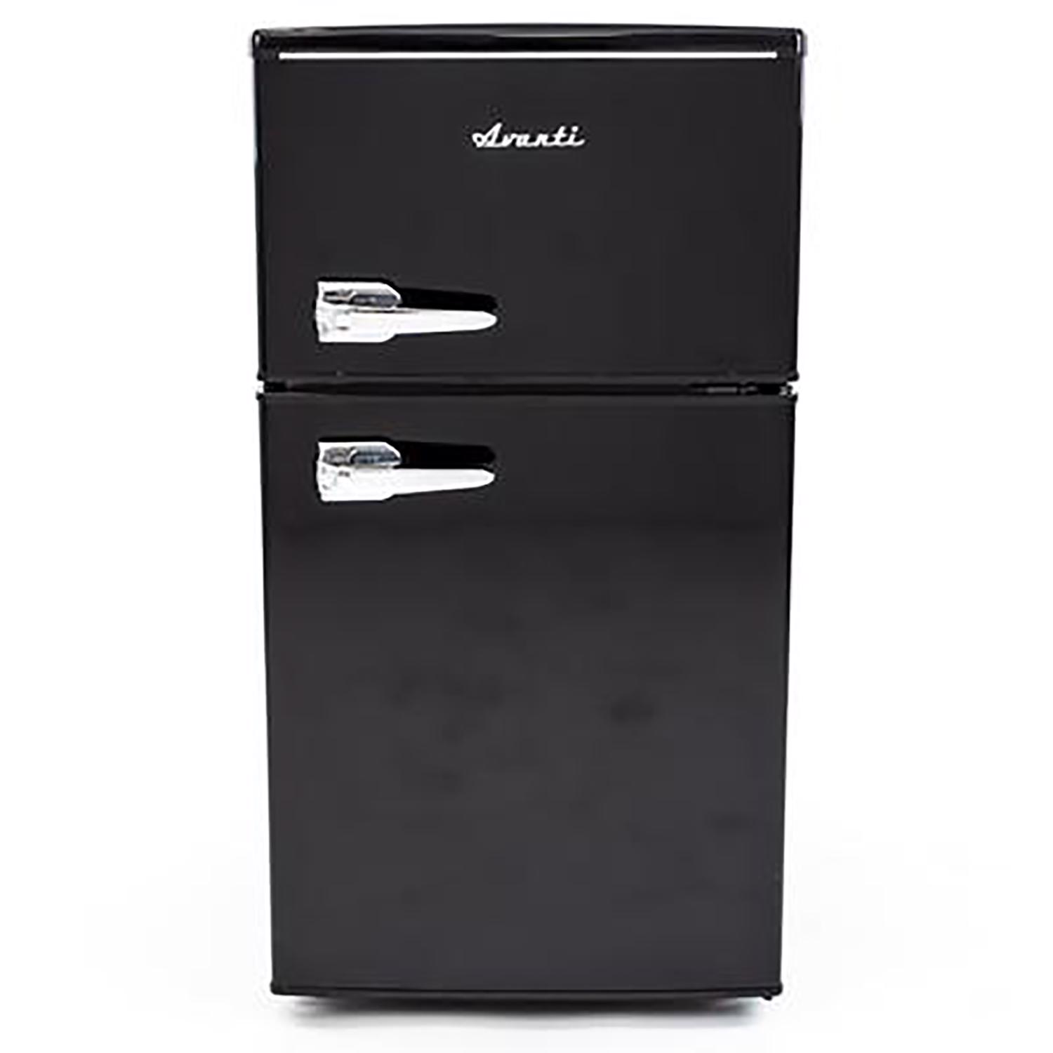 Avanti Retro 3 cu ft Black Steel Compact Refrigerator 234 W