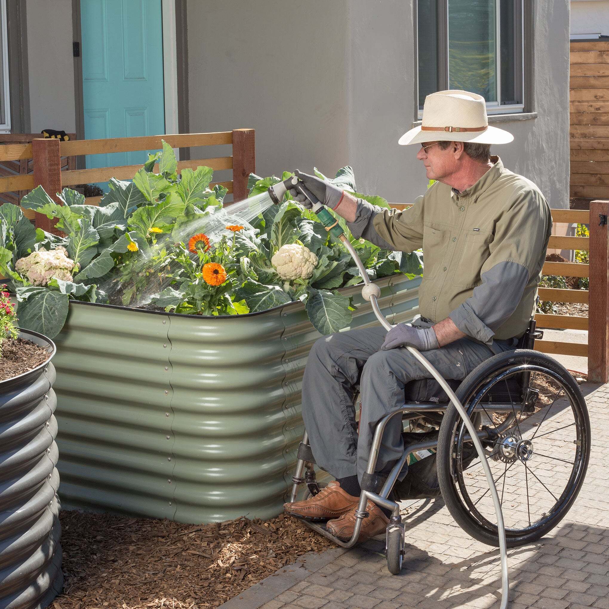 Tall 8-in-1 Metal Raised Garden Bed