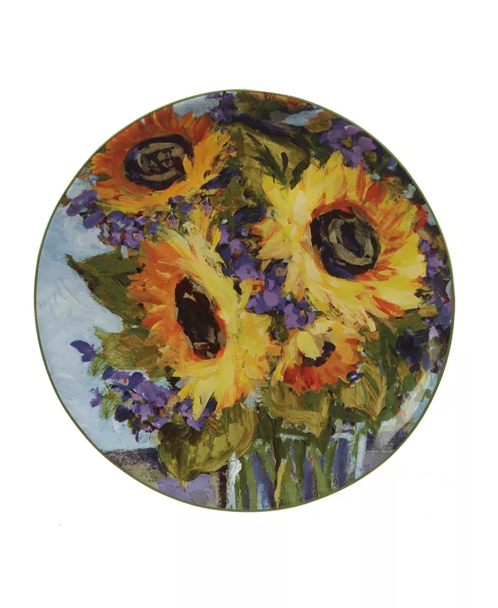 Certified International Sunflower Bouquet Set of 4 Salad Plate 9