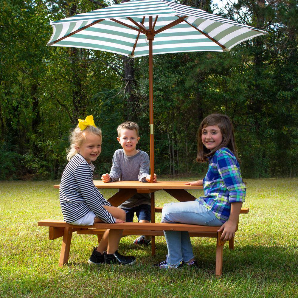 Gorilla Playsets Children's Picnic Table with Umbrella 02-3003