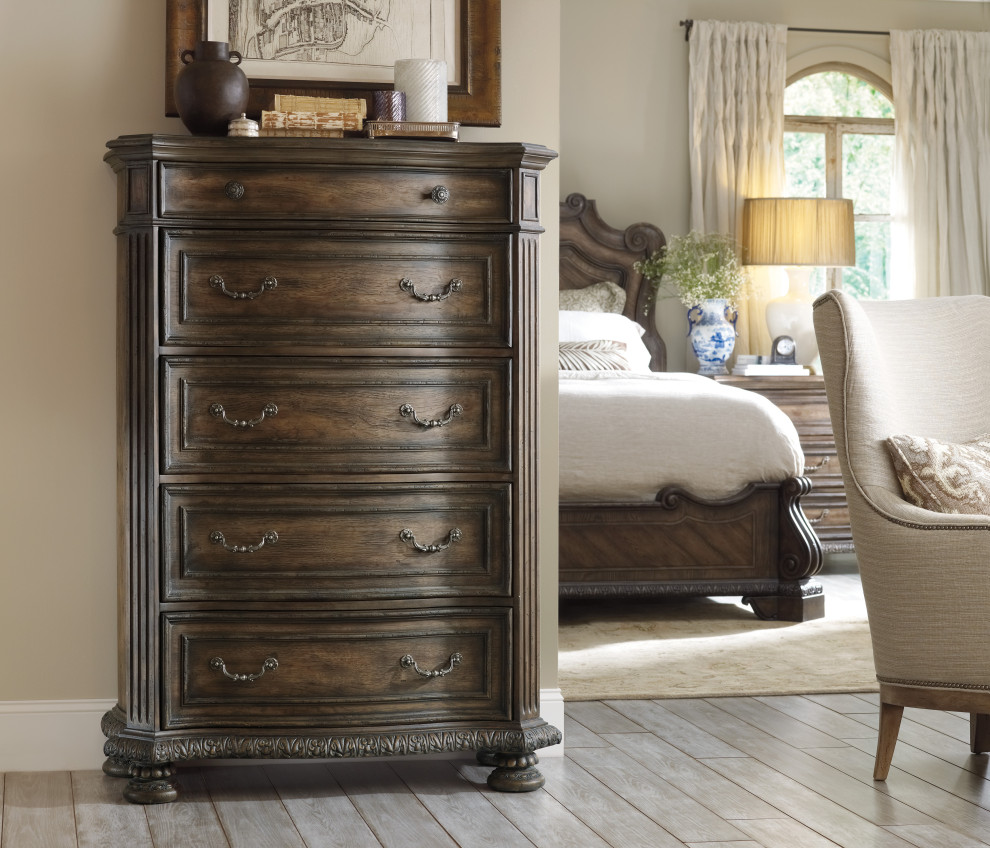 Rhapsody Five Drawer Chest   Traditional   Accent Chests And Cabinets   by Buildcom  Houzz