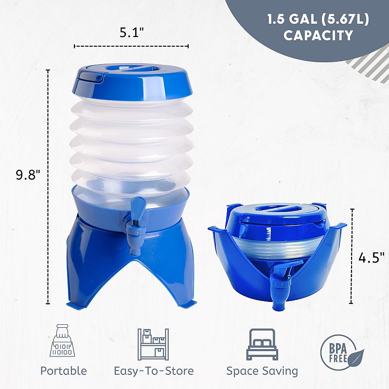 3.8 Liter Collapsible Beverage Dispenser Stand