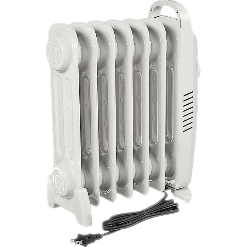 Optimus Oil-Filled Mini Radiator Heater White 5.8A