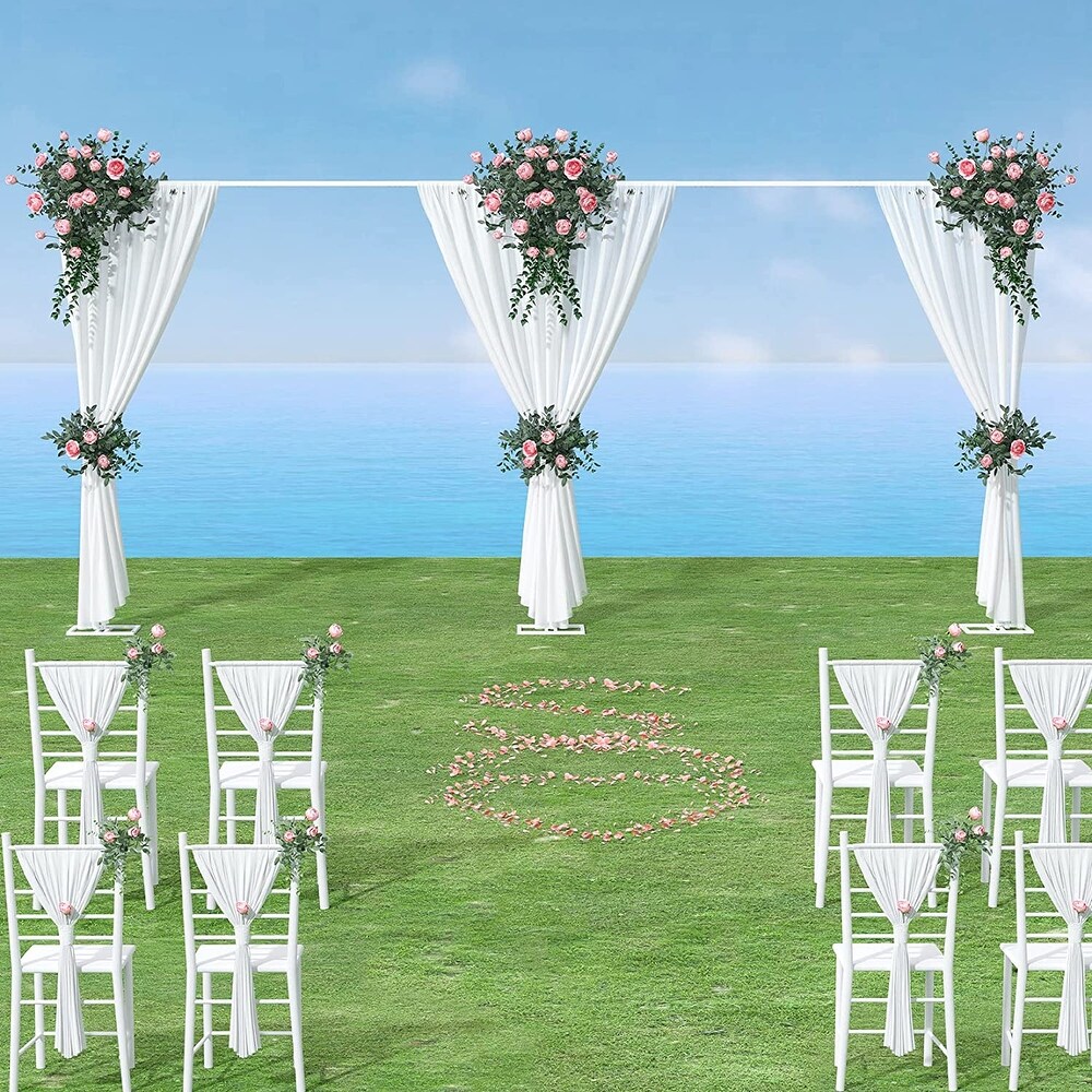 20ft x 10ft Metal Wedding Backdrop Stand Adjustable Archway Frame