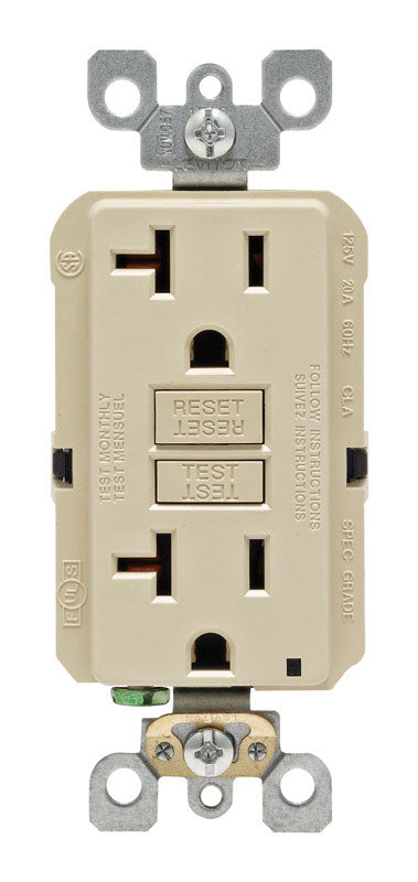 GFCI OUTLET 20A IVORY