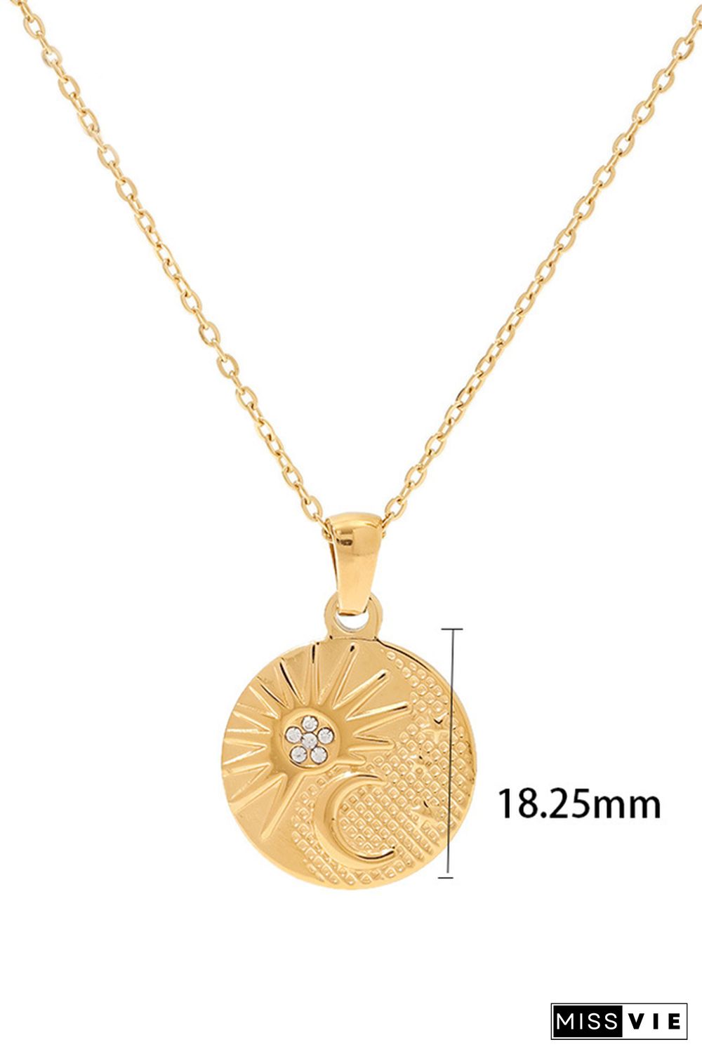 Gold Titanium Steel Necklace MOQ 5pcs