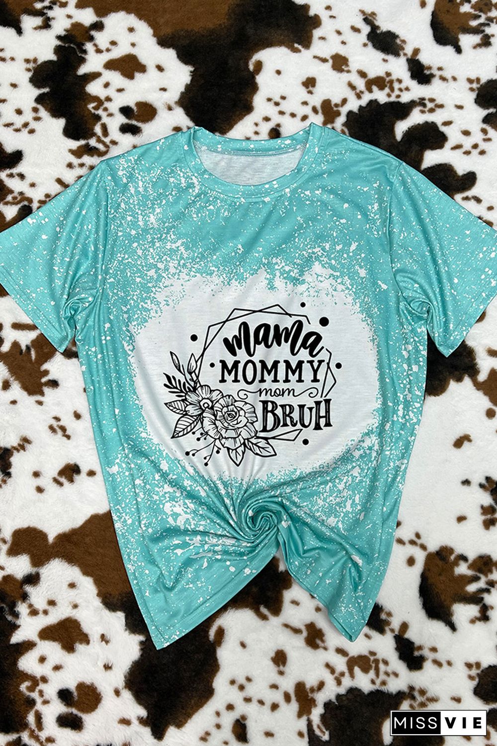 Mama Mommy Mom Bruh Bleached Graphic Tee