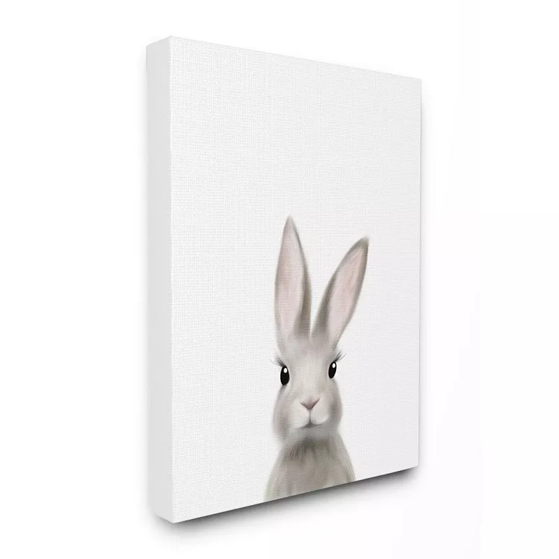 Stupell Home Decor 'Baby Bunny Animal Kids Painting' Stretched Canvas Wall Art