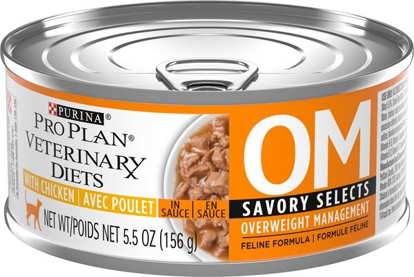 Purina Pro Plan Veterinary Diets OM Overweight Management Savory Selects with Chicken Wet Cat Food