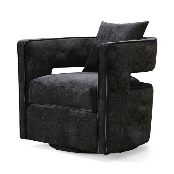 Kennedy Velvet Upholstered Swivel Chair