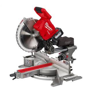 MW M18 FUEL 18V Lithium-Ion Brushless Cordless 12 in. Dual Bevel Sliding Compound Miter Saw Kit with Stand and Battery 2739-21HD-48-08-0551