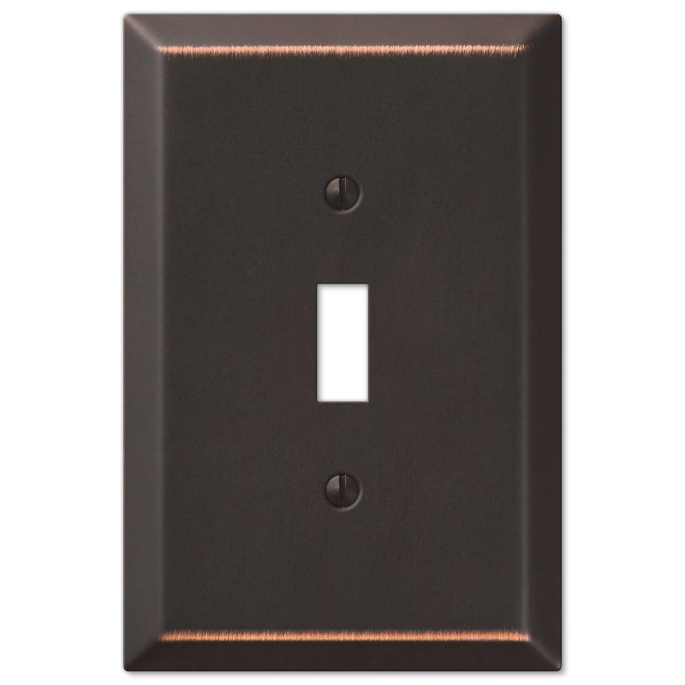 AMERELLE Oversized 1 Gang Toggle Steel Wall Plate - Aged Bronze 463TDB