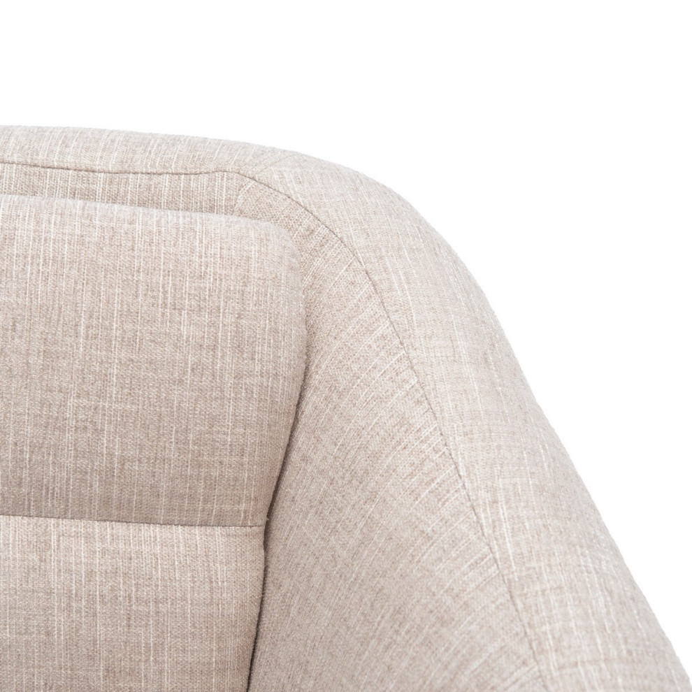 Evelyn Mid Century Loveseat Oatmeal   Midcentury   Loveseats   by Peachtree Fine Furniture  Houzz