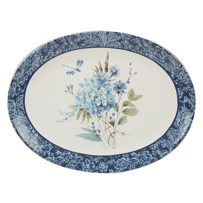 Certified International Bohemian Blue Oval Platter