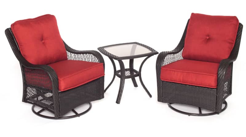 Hanover Orleans 3-Piece Outdoor Seating Patio Set In Autumn Berry