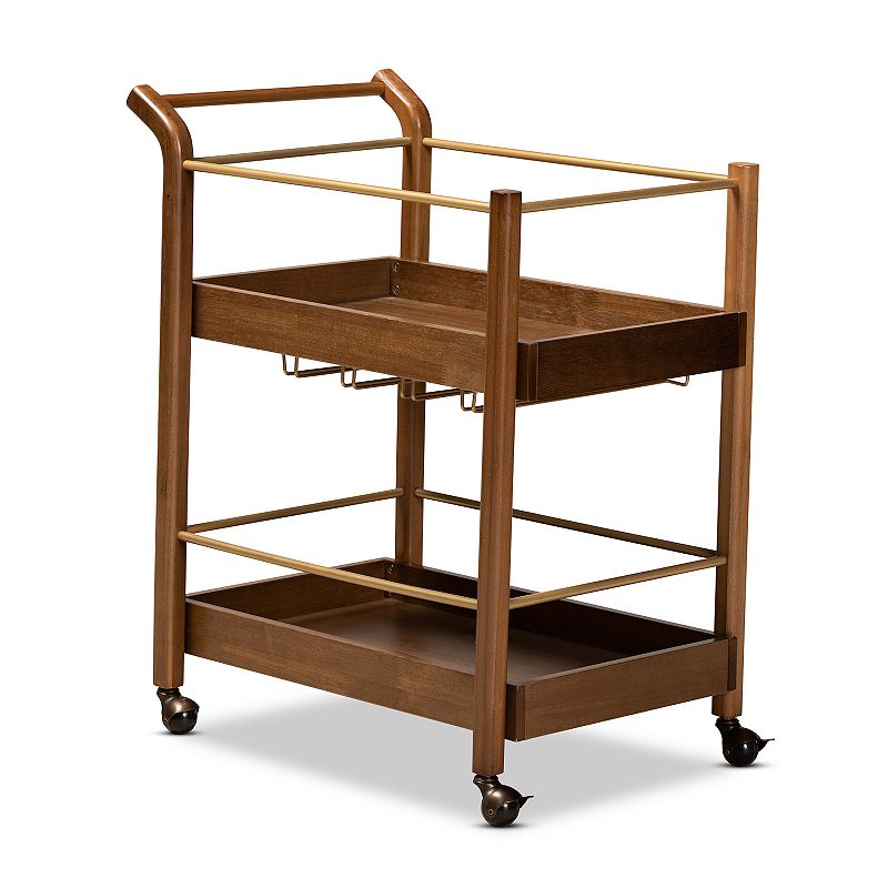 Baxton Studio Tahir Trolley Bar Cart