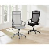 Lenzer Mesh High-Back Task Chair， Gray， BIFMA Certified