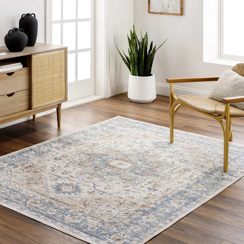 Estill Traditional Washable Area Rug