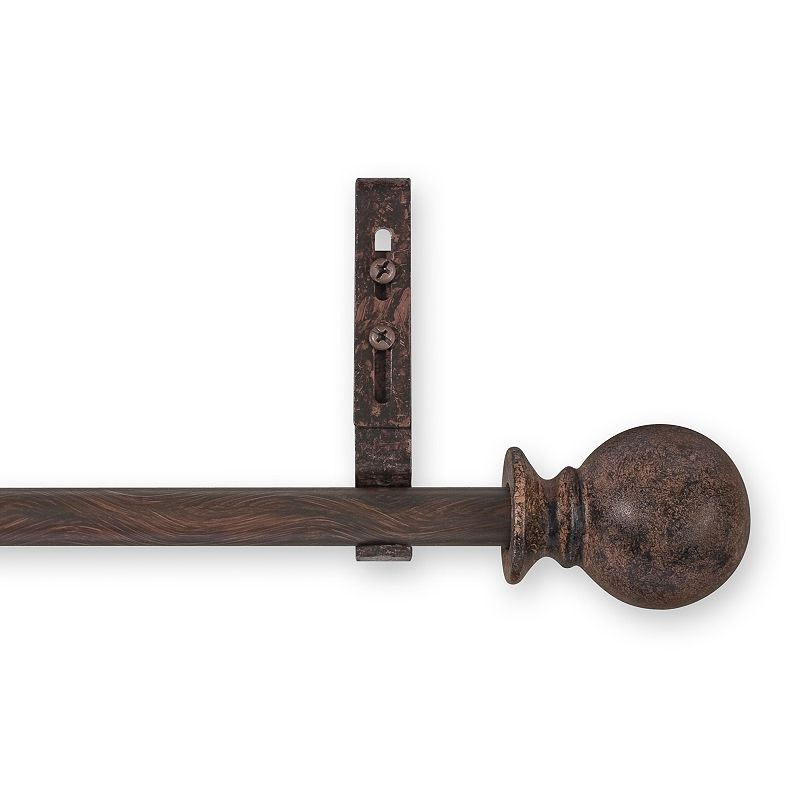 Antiqued Ball Adjustable Curtain Rod