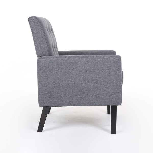 Button Tufted Upholstered Arm Chairs Comfy Reading Accent Chairs Sofa with Resilient Sponge Cushions， for Living Room， Bedroom