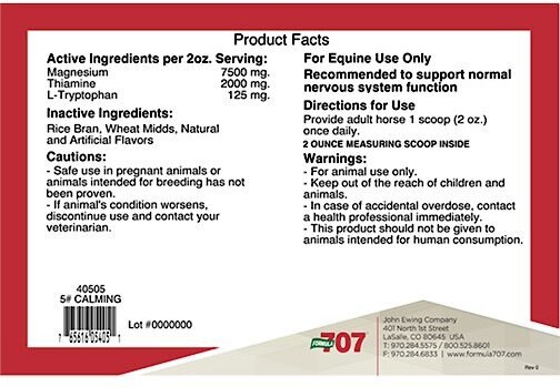 Formula 707 Calming Apple Flavor Pellets Horse Supplement