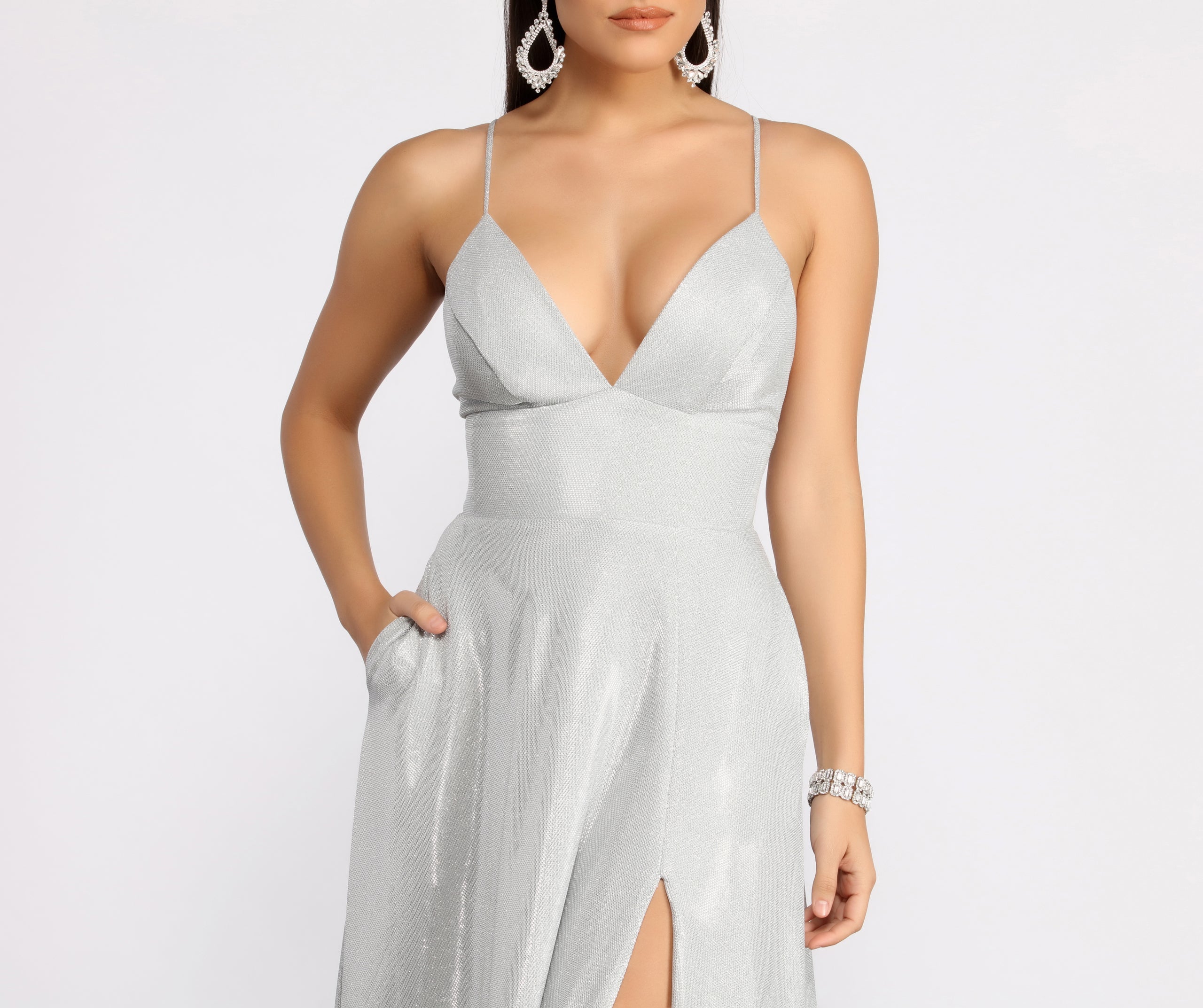 Miranda Glitter A-Line Dress