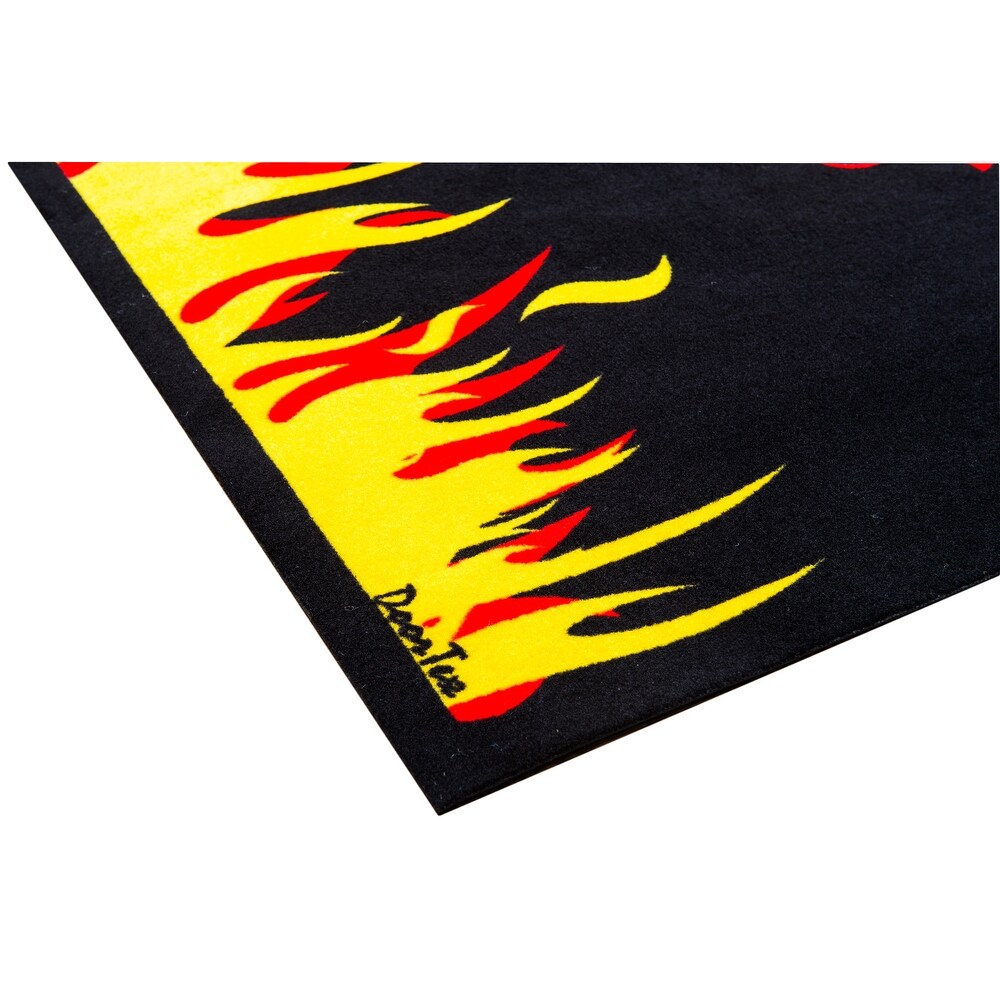 Doortex  BBQ Mat  Under Grill Mat  Fire Retardant and Flame Resistant Mat with Flame Design  Size 39\