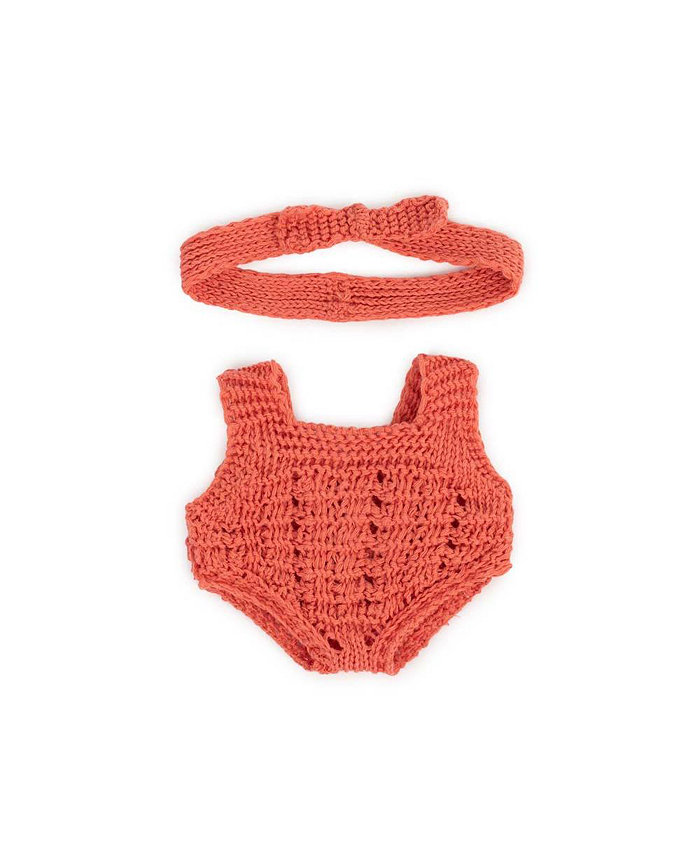 MINILAND Knitted Doll Outfit 8.25 - Rompers Headband