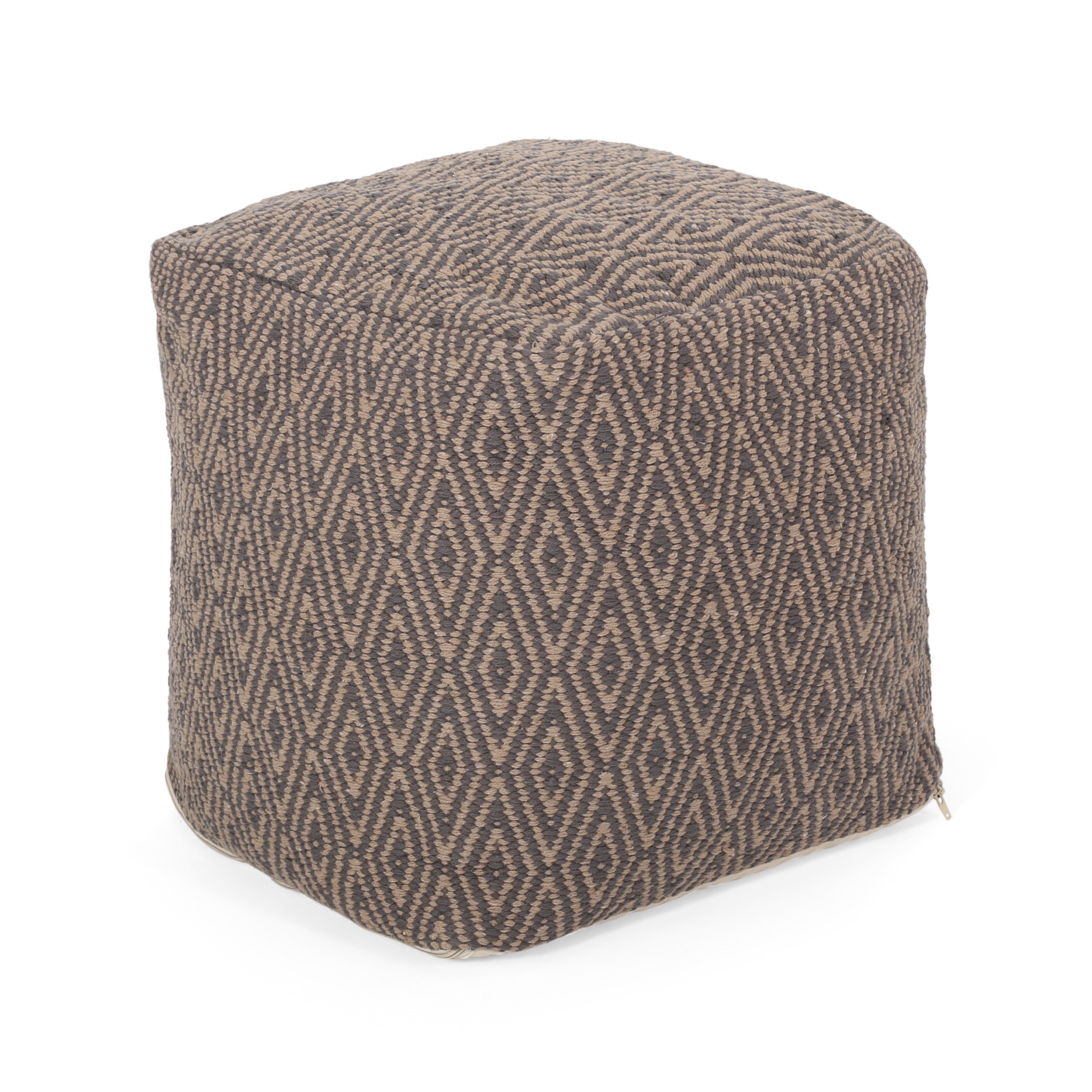 Sovereign Hand-Crafted Cotton Cube Pouf