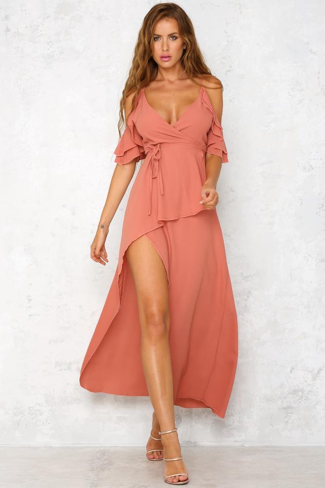 Love No More Maxi Dress Dark Blush