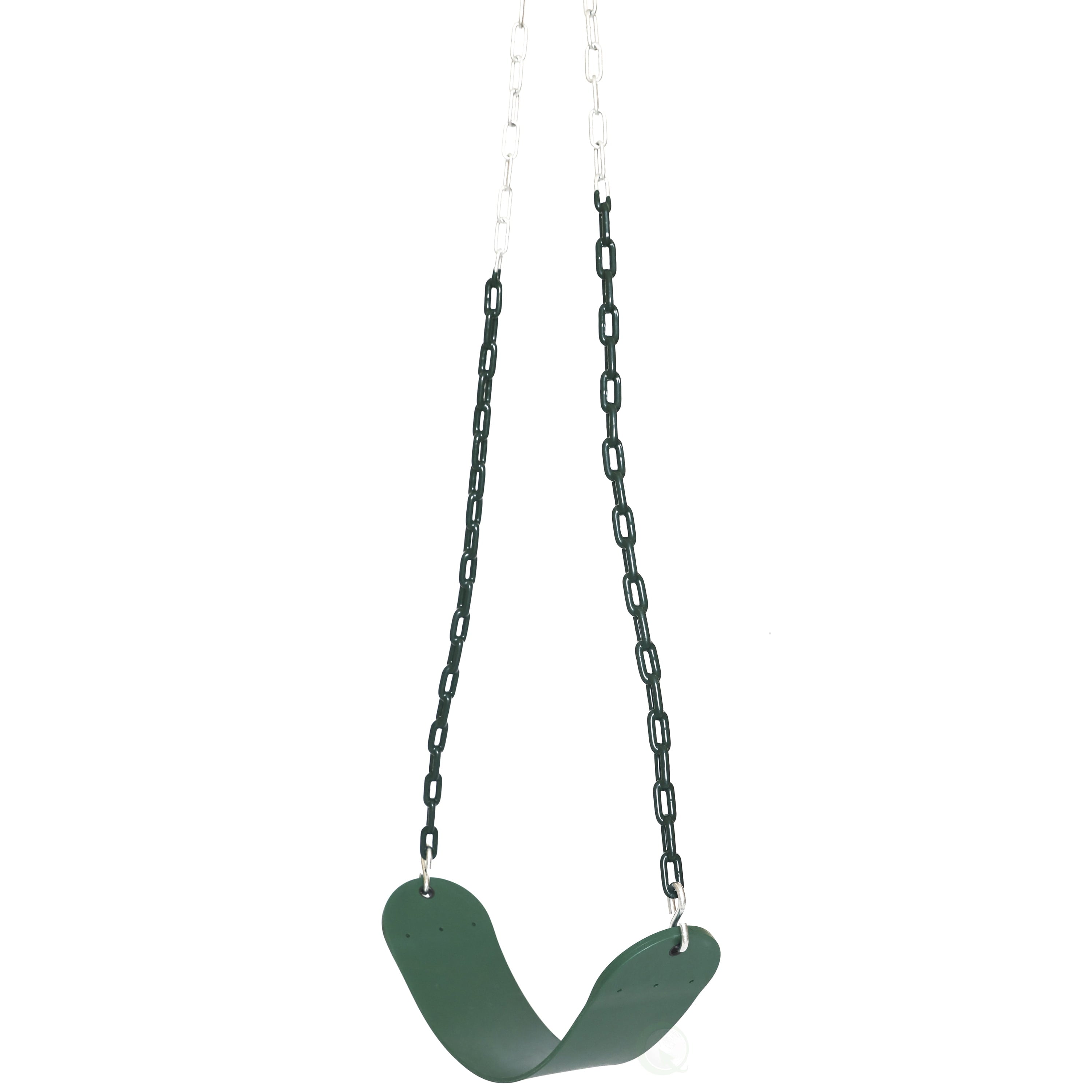 Heavy Duty Flexible Green Belt Swing with Coated Metal Chain