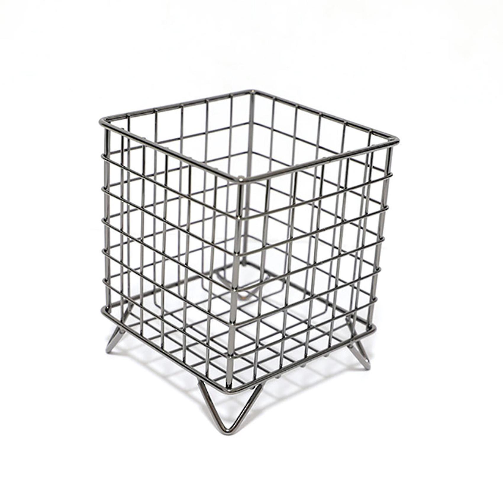 2x Coffee Capsule Holder Iron Storage Basket For Capsules Pods Office Cafe Storage Rack-silver and Bl