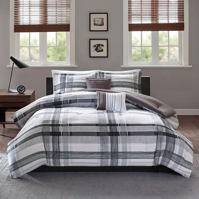 Intelligent Design Jax Plaid Comforter Set with Throw Pillows