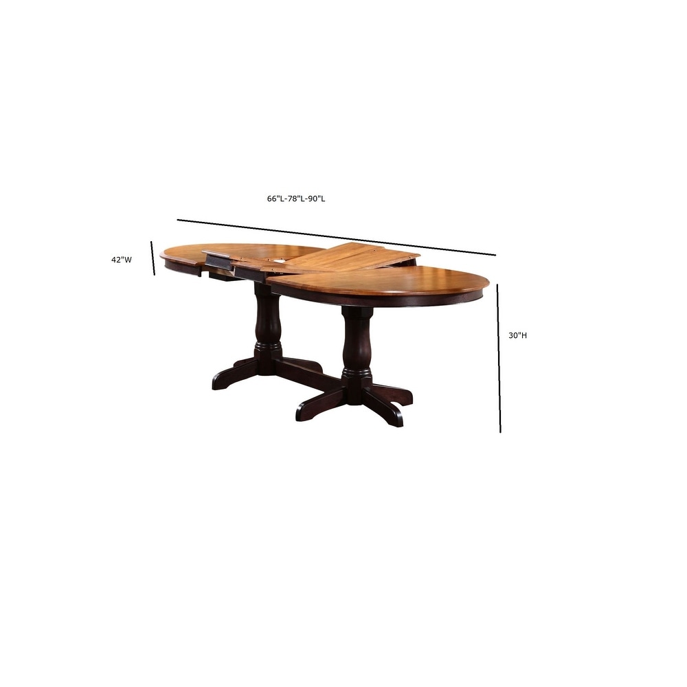 Iconic Furniture Whiskey/ Mocha Oval Dining Table   Multi