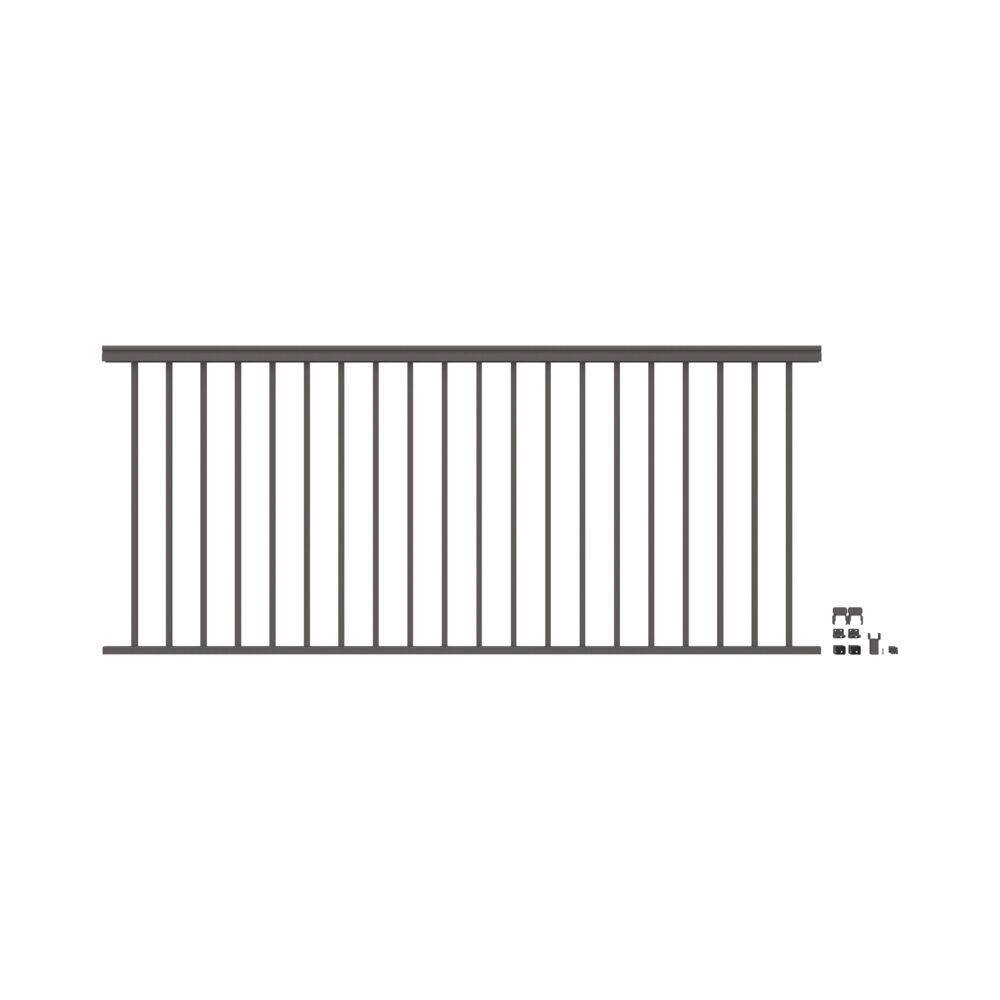 Barrette Outdoor Living VersaRail Classic 8 ft. x 42 in. Matte Bronze Aluminum Rail Level Kit 73043035