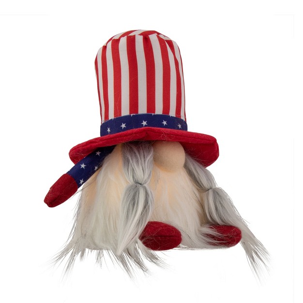 Lighted Americana Girl 4th Of July Patriotic Gnome