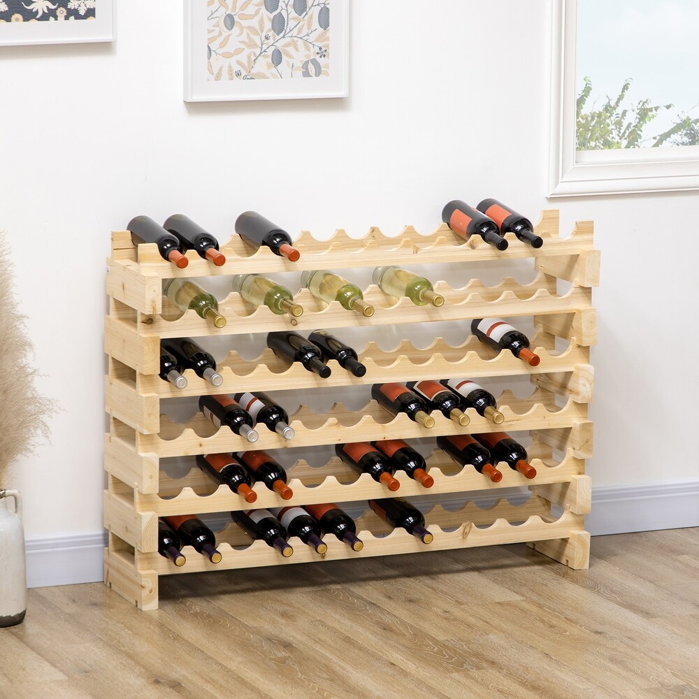 Freestanding Stackable Modular 72 Bottle Holder Wine Rack