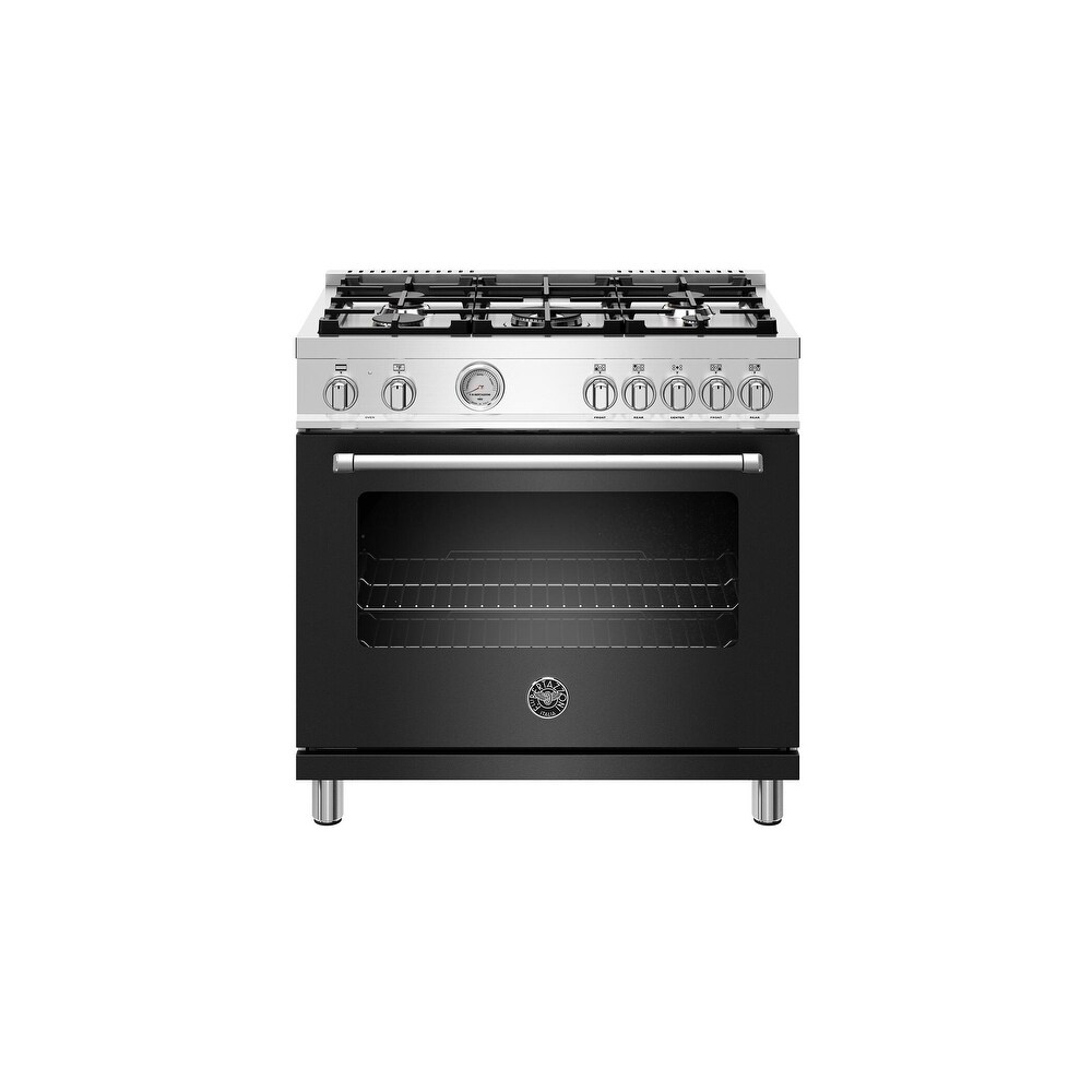 36in Master Series range   Electric oven   5 aluminum burners   BK   36