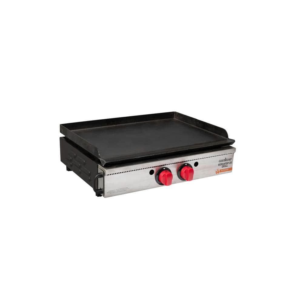 Camp Chef Versatop 16 2Burner Propane Gas Grill in Black with Griddle