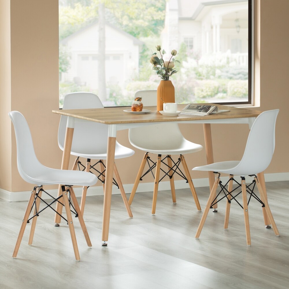 Mid Century Modern Brown Rectangular Dining Table