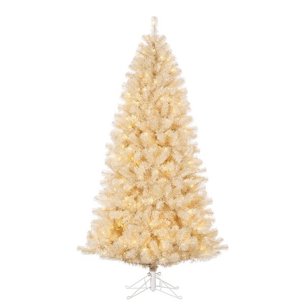 Kurt Adler 7Foot Prelit LED Twinkle Cream Colored Tree