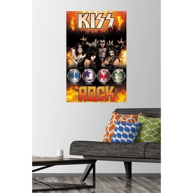 Trends International Kiss Rock Unframed Wall Poster Prints