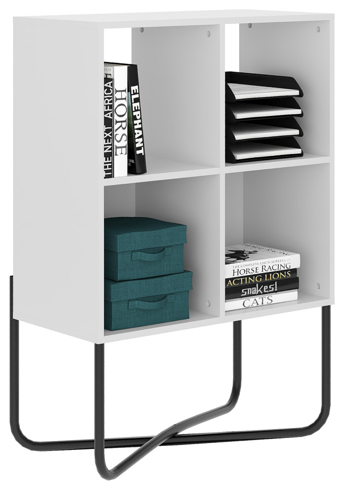 Techni Mobili Modern Geometric Bookcase   Industrial   Bookcases   by Rta Products  L  Houzz