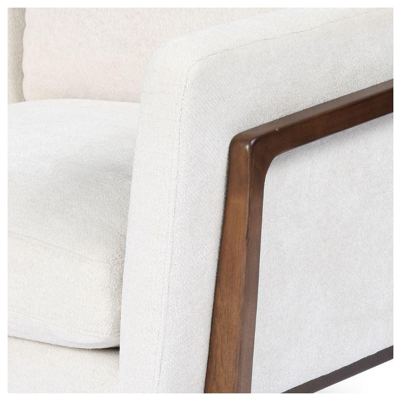 Dash Chair camarague Cream/pecan   Midcentury   Armchairs And Accent Chairs   by Old Bones Co.  Studios  Houzz