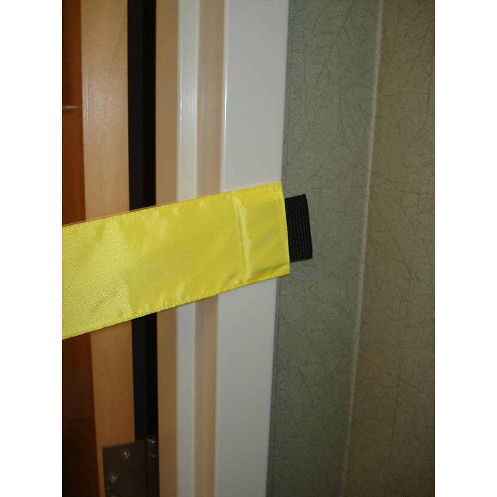 Magnetic Door Barrier Nylon Safety Barrier with Magnetic Ends Closed For Cleaning Imprint Fit's up to a Standard 36 in. wide Doorway MDB-01