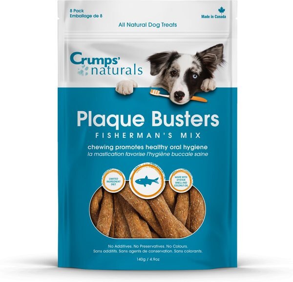 Crumps' Naturals Plaque Busters Fisherman's Mix Dental Dog Treats